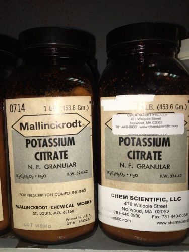 Potassium Citrate, Lab Grade, nine 1lb packages (9lbs total)