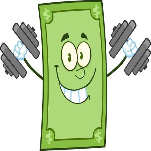 30 Custom Cartoon Dollar Workout Personalized Address Labels
