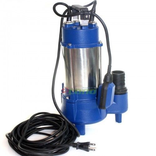 2hp submersible sewage ejector drain water pump plumbing 136gpm w/ ul 30&#039; cable for sale