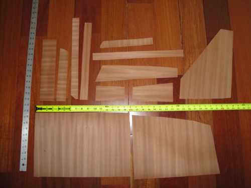 12 Pieces Of Ribbon Mahogany Wood Veneer With Paper Backer