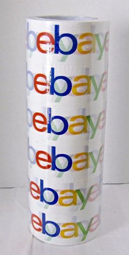 Six (6) rolls ebay logo bopp shipping tape 75 yards x 2&#034; via usps priority mail for sale