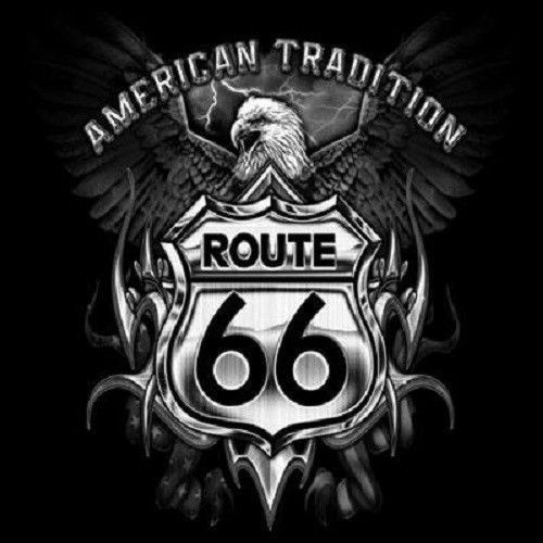 Route 66 Tradition Motorcycle Biker HEAT PRESS TRANSFER for T Shirt Tote 048b