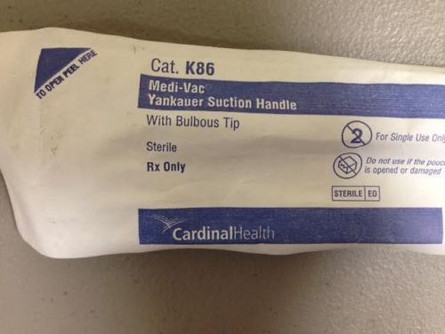 CARDINALHEALTH MEDI-VAC YANKAUER SUCTION HANDLE  WITH BULBOUSTIP CAT K86