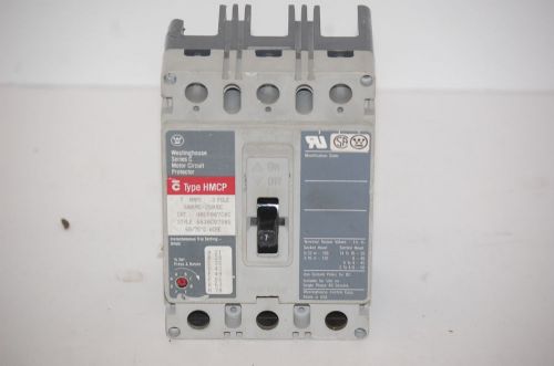 Westinghouse Type HMCP 7 AMP 3 POLE 600VAC-250VDC HMCP007C0C
