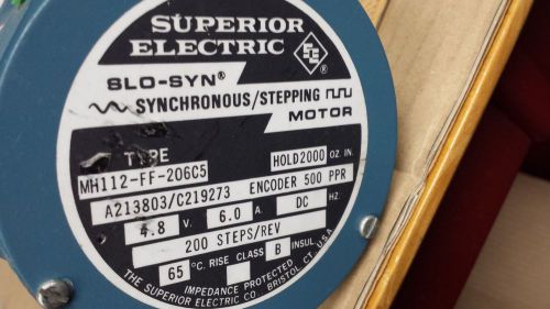 Superior Electric MH112-FF-206C5    Stepping Motor w/ 500 PPR Encoder