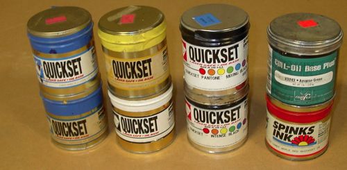 8 ONE POUND CANS OF QUICKSET OFFSET INK