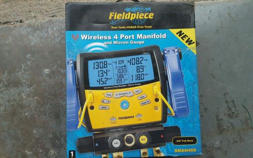 Fieldpiece SMAN460 Wireless 4-Port Digital Manifold with Vacuum Gauge Brand New