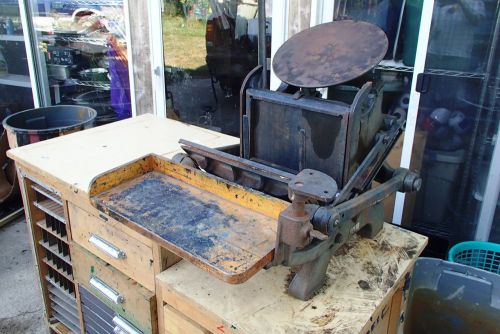 CHANDLER AND PRICE PILOT PRESS W/ NICE TABLE &amp; DRAWERS AND 100&#039;s OF TYPE