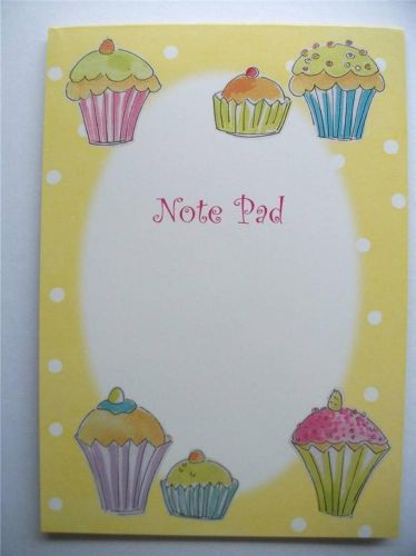 Writing Note Pad Paper Yellow, Cakes 30 Matching Blank Unlined Pages Sheets
