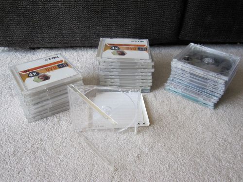30 pcs Standard CD DVD Jewel Cases Single COMPLETELY CLEAR 10.4mm