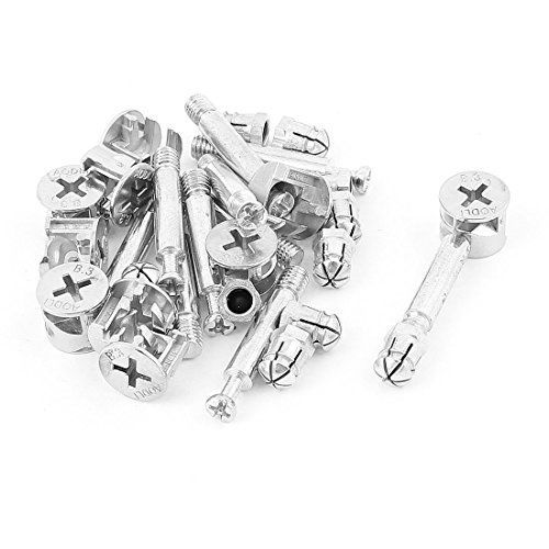 uxcell Furniture Cabinet Fixing Screw Locking Cam Bolt Nut Fitting 10 Sets