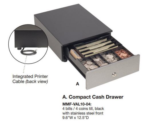 Mmf val-u line cash drawer 10in x 12in black new  mmf-val10-04 for sale