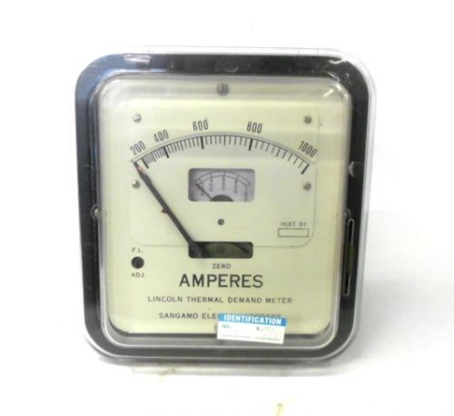 LINCOLN THERMAL DEMAND METER 79698, 2068652, 5 AMPS, 50-60 CYC, TYPE ADF, 0-1000