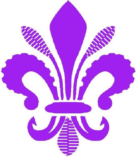 30 Custom French Purple Fleur De Lis Personalized Address Labels