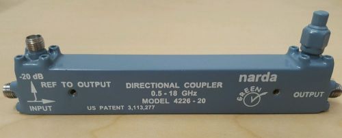 Narda 4226-20 Directional Coupler.  0.5 to 18GHz.  20dB. Good Condition.