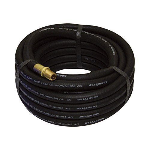 Goodyear Rubber Air Hose - 3/8in. x 25ft., Black