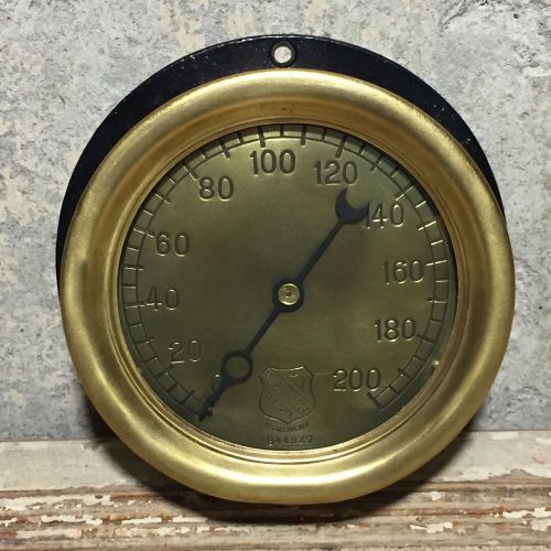 LARGE 6&#034; Early 1900&#039;s Vintage Brass ASHCROFT Pressure Gauge, Antique, Steampunk