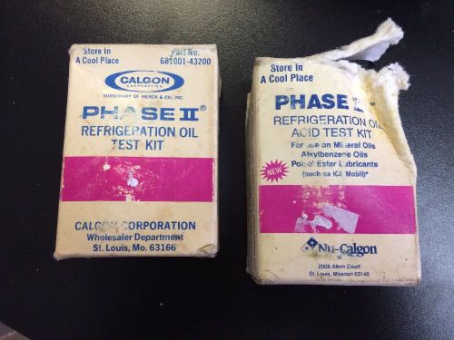 Nu-calgon 681001-43200 phase ii refrigeration oil test kit, lot of 2 for sale