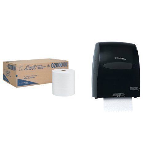 Kimberly-clark sanitouch hard roll paper towel dispenser with 6-pack scott hard for sale