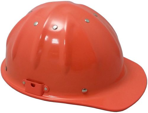 Aluminum Cap Style Hard Hats with Ratchet Suspension - Orange