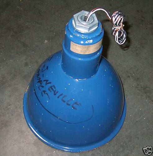 Deep Bowl Industrial RLM 12&#034; Lighting Fixture Blue