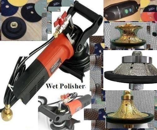 Wet Polisher 1 1/4&#034; Full Bevel Demi Bullnose Router Polishing 18 Pad Granite