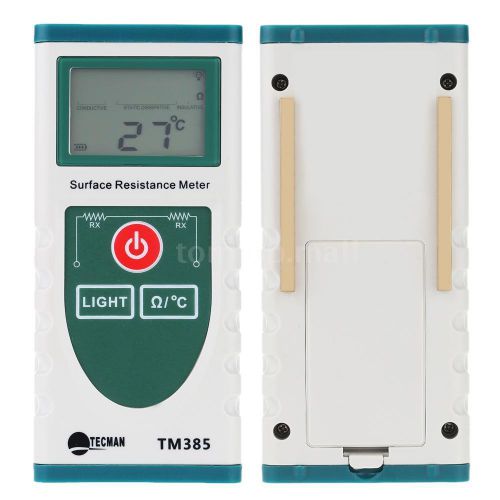 Handheld Surface Resistance Meter Electrostatic Tester Temp Measurement Q0P6
