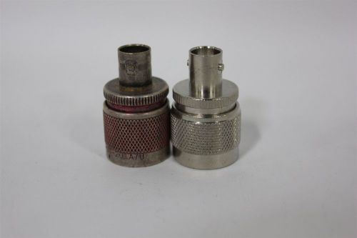 LOT OF 2 WINCHESTER ug-201a/U TYPE N MALE TO BNC JACK ADAPTERS