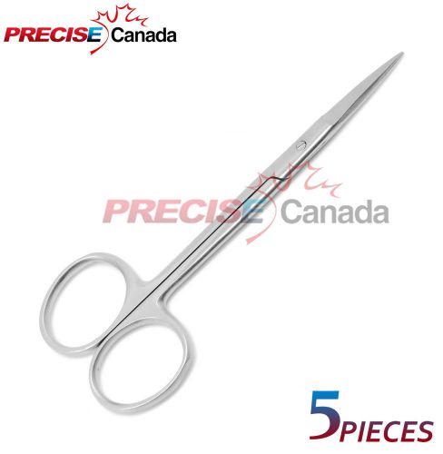 SET OF 5 IRIS GUM SCISSORS STRAIGHT BODY PIERCING SURGICAL INSTRUMENTS