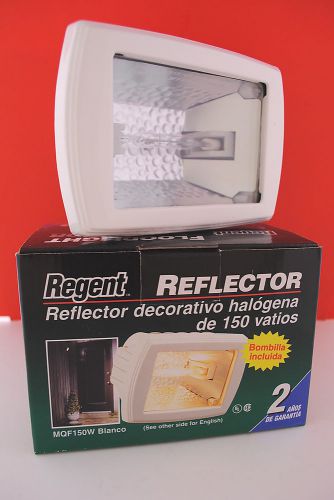 Regent MQF150W White 150 Watt Decorative Outdoor Halogen Floodlight 120 Volt