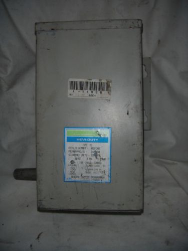 EGS Hevi-Duty 3 KVA Transformer HS5F3AS Primary Volts: 240 /480 Secondary Volts