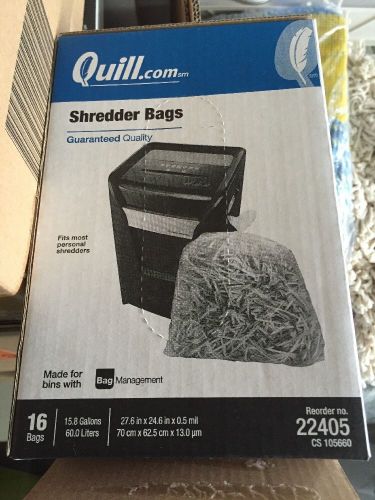 Shredder bags 15.8 gal, 16 Count