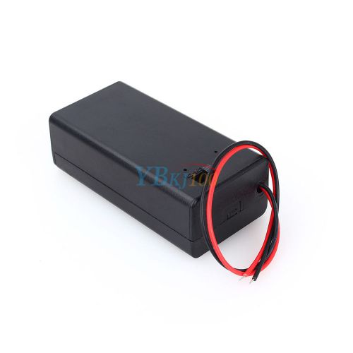 HOT 9V Volt PP3 Battery Holder Box DC Case w/ Wire Lead ON/OFF Switch Cover