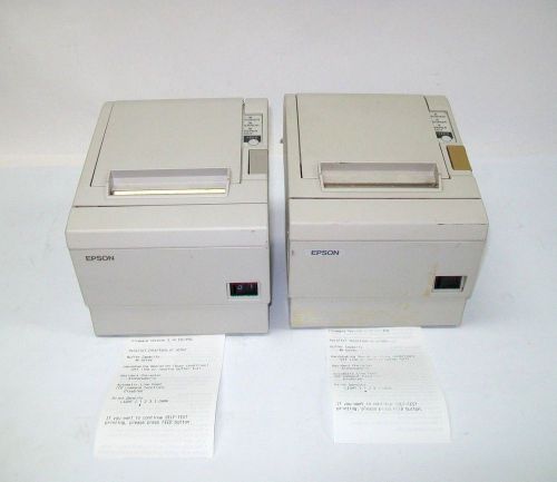 Lot of 2 epson tm-t88iip thermal receipt printer (m129b) for sale