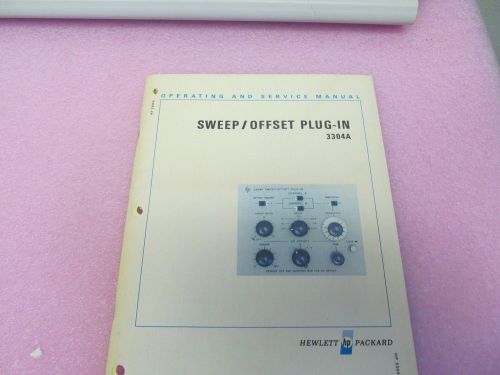AGILENT HP 3304A SWEEP PLUG-IN OPERATING/SERVICE MANUAL, SCHEMATICS, PARTS LISTS