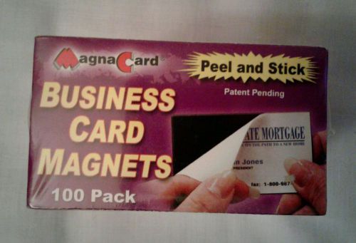 100 Magna Card Business Card Magnets Peel and Stick
