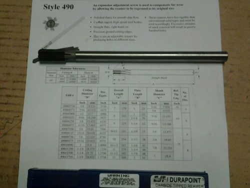 CJT/Durapoint  9/16  .5625 Carbide Tipped Reamer