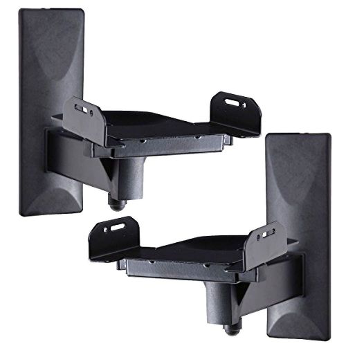 Videosecu pair of side clamping speaker mounting bracket with tilt and swivel for sale