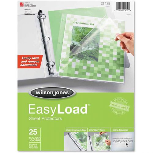 Wilson Jones Easy Load Sheet Protector, 25-Pack
