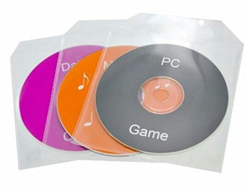 Star High Quality CD/DVD Clear Plastic Sleeves (Pack of 100)