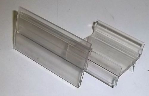 32 Plastic Label/Price Tag Holders for Slatwall or Slotwall USED