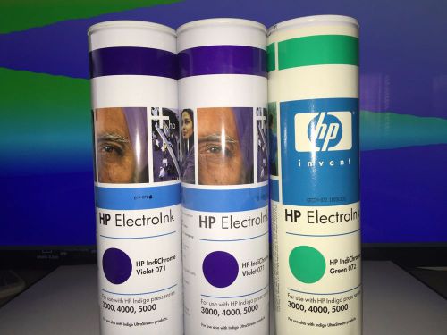 16 cans of HP Indigo Inks 1 Black and 15 mixed colors