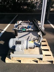 Hydraulic pump - 10 hp  -  3 phase  leeson electric motor,   rexroth pump for sale