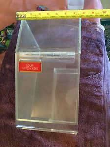 Bulk food / candy bins acrylic 12&#034;deep 7.5 Wide 8.5 Tall Back 5.5 Front, Noscoop