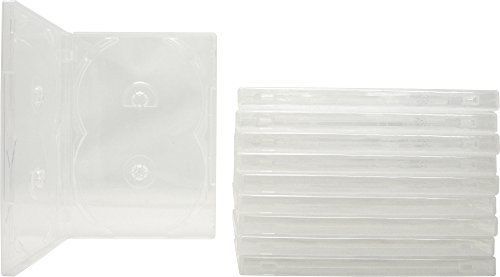 Square Deal Recordings &amp; Supplies (10) Clear Quad 4-Disc Overlap Style DVD Cases