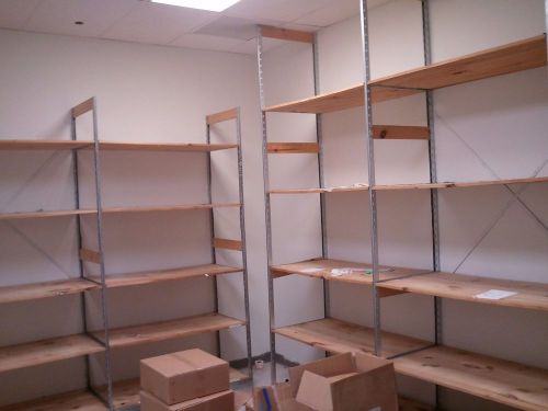 Backroom shelving meg lot 20 warehouse storage shelves used store fixtures for sale