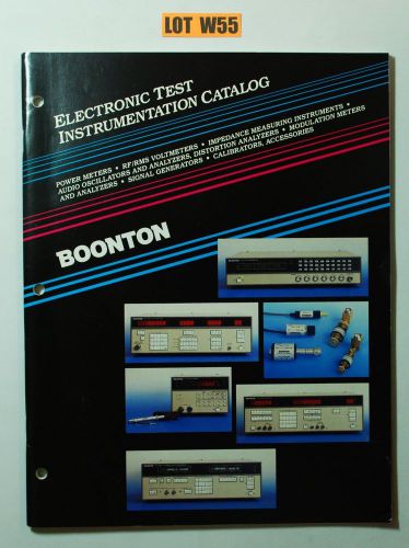 Boonton Electronic Test Instrumentation Catalog 1988 POWER METER SIGNAL LOT W55
