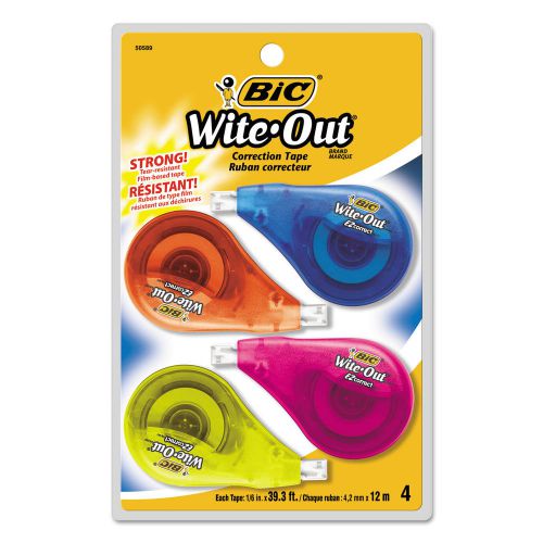 2 4/Packs Bic Wite-Out EZ Correct Correction Tape Non-Refill 1/6&#034; x 39.3&#039; (470&#034;)