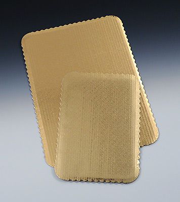 18-1/2&#034; x 13-1/2&#034; Gold Bakery Pad (1/2 Sheet Cake) (100 Pads)