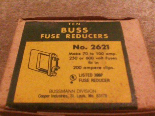 10- PAIRS BUSSMANN BUSS NO.2621 BUSS REDUCERS. 200 to 100 AMPS. 250 or 600 VOLTS